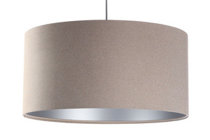 Hängelampe Leder E27 60W Polstermaterial, beige, silber 6 Hängelampe Leder E27 60W Polstermaterial, beige, silber small 6