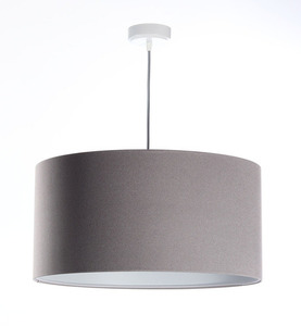 Gepolsterte Lederlampe, grau E27 60W 0 Gepolsterte Lederlampe, grau E27 60W small 0