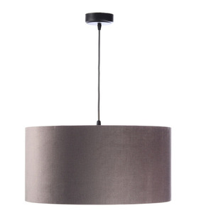 Runder Lederleuchter 60W E27 dunkelbeige, gold, gepolstert small 2