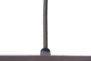 Runder Lederleuchter 60W E27 dunkelbeige, gold, gepolstert small 5