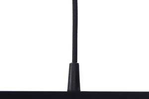 Schwarze Leder Hängelampe 60W E27 Silber, Walze, Satin small 5