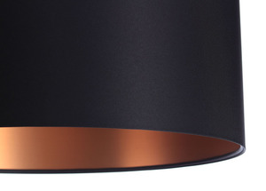 Schwarzes Leder 60W E27 Hängelampe Kupfer, Satin 1 Schwarzes Leder 60W E27 Hängelampe Kupfer, Satin small 1