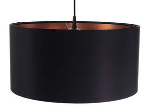 Schwarzes Leder 60W E27 Hängelampe Kupfer, Satin 3 Schwarzes Leder 60W E27 Hängelampe Kupfer, Satin small 3