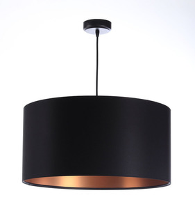 Schwarzes Leder 60W E27 Hängelampe Kupfer, Satin 0 Schwarzes Leder 60W E27 Hängelampe Kupfer, Satin small 0