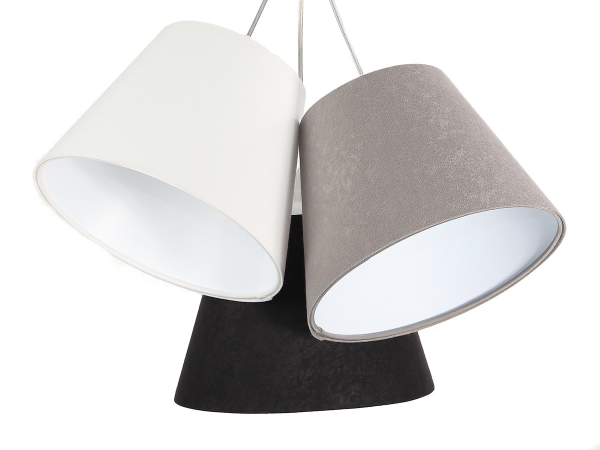 Vorschau Dreifache Tischleuchte EIMER E27 60W weiß / grau / schwarz Dreifache Tischleuchte EIMER E27 60W weiß / grau / schwarz