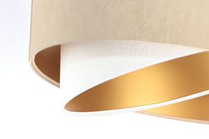 Asymmetrische Hängelampe Elegance 60W E27 Veloursstoff, beige / weiß / gold 5 Asymmetrische Hängelampe Elegance 60W E27 Veloursstoff, beige / weiß / gold small 5