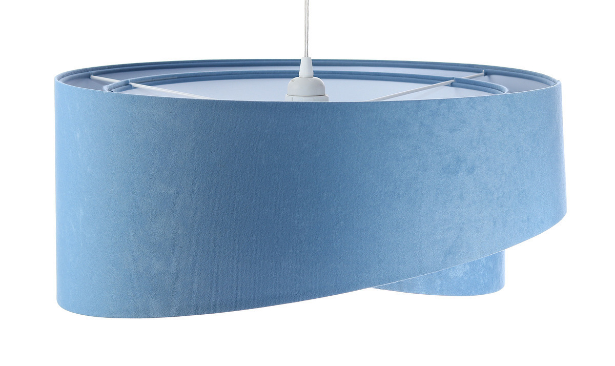 Vorschau Küchenaufhängelampe Elegance 60W E27 blau / weiß, Veloursstoff Küchenaufhängelampe Elegance 60W E27 blau / weiß, Veloursstoff