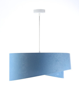 Küchenaufhängelampe Elegance 60W E27 blau / weiß, Veloursstoff 0 Küchenaufhängelampe Elegance 60W E27 blau / weiß, Veloursstoff small 0