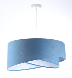 Küchenaufhängelampe Elegance 60W E27 blau / weiß, Veloursstoff 6 Küchenaufhängelampe Elegance 60W E27 blau / weiß, Veloursstoff small 6