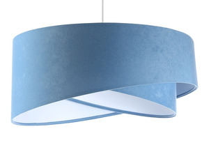 Küchenaufhängelampe Elegance 60W E27 blau / weiß, Veloursstoff 3 Küchenaufhängelampe Elegance 60W E27 blau / weiß, Veloursstoff small 3