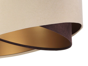 Hängelampe Elegance 60W E27 asymmetrisch beige / braun small 1