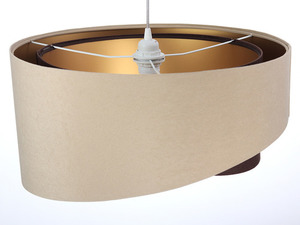 Hängelampe Elegance 60W E27 asymmetrisch beige / braun small 3