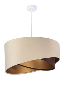 Hängelampe Elegance 60W E27 asymmetrisch beige / braun small 0