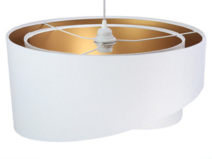 Weiße Eleganzlampe 60W E27 hängend, Velours, Gold 3 Weiße Eleganzlampe 60W E27 hängend, Velours, Gold small 3