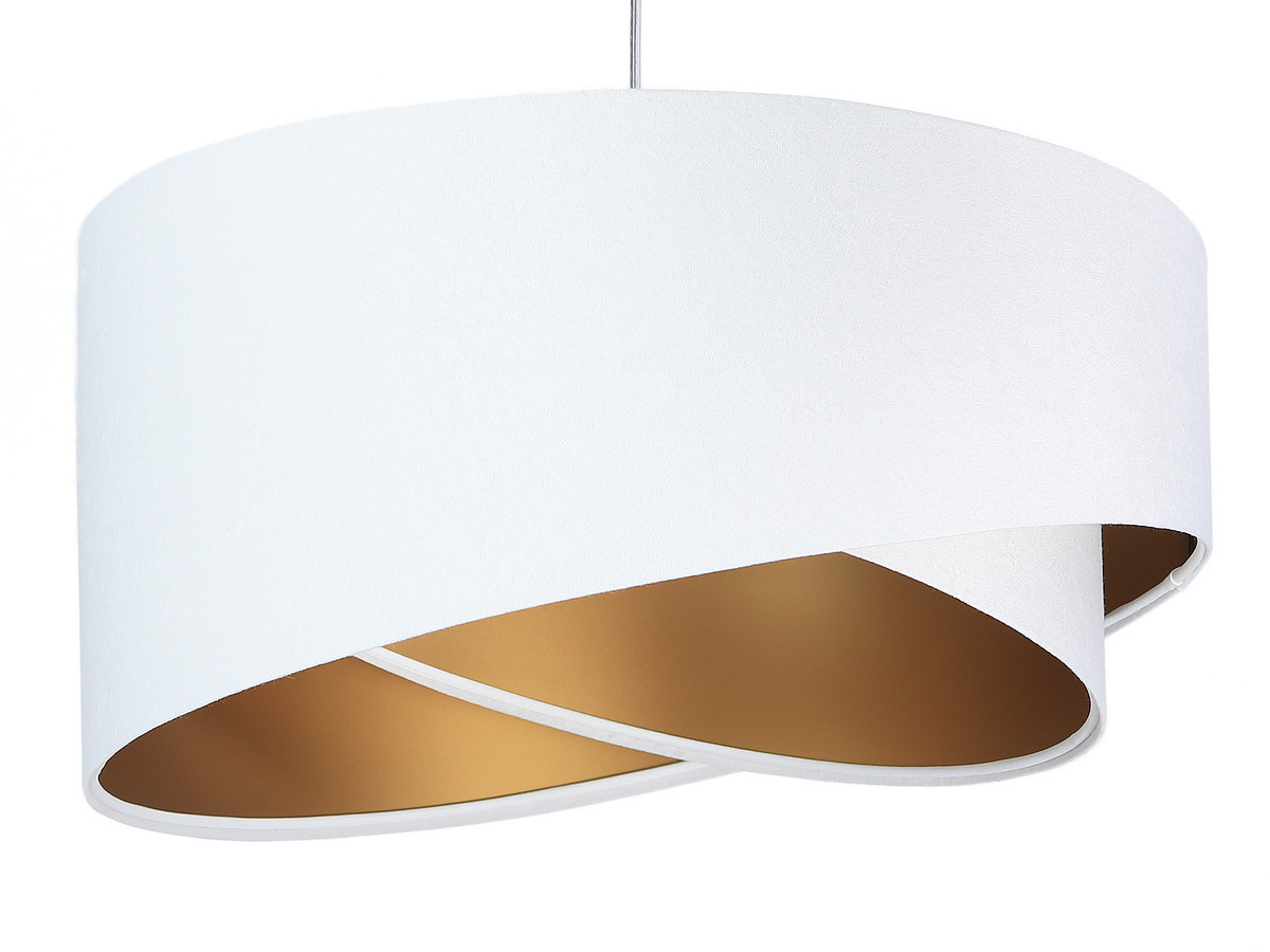 Zeige Weiße Eleganzlampe 60W E27 hängend, Velours, Gold Weiße Eleganzlampe 60W E27 hängend, Velours, Gold