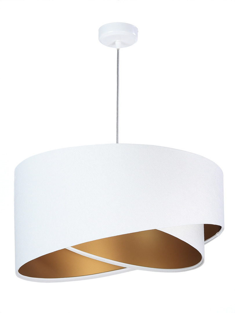 Prüfen Weiße Eleganzlampe 60W E27 hängend, Velours, Gold Weiße Eleganzlampe 60W E27 hängend, Velours, Gold