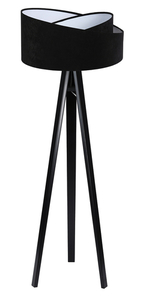 Stehlampe für das Wohnzimmer Crown 60W E27 Velours, schwarz / weiß small 2