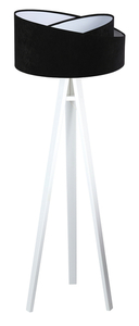 Stehlampe für das Wohnzimmer Crown 60W E27 Velours, schwarz / weiß small 3