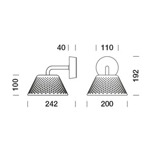 Platek MESH Außenwandleuchte - LED 3000K small 5