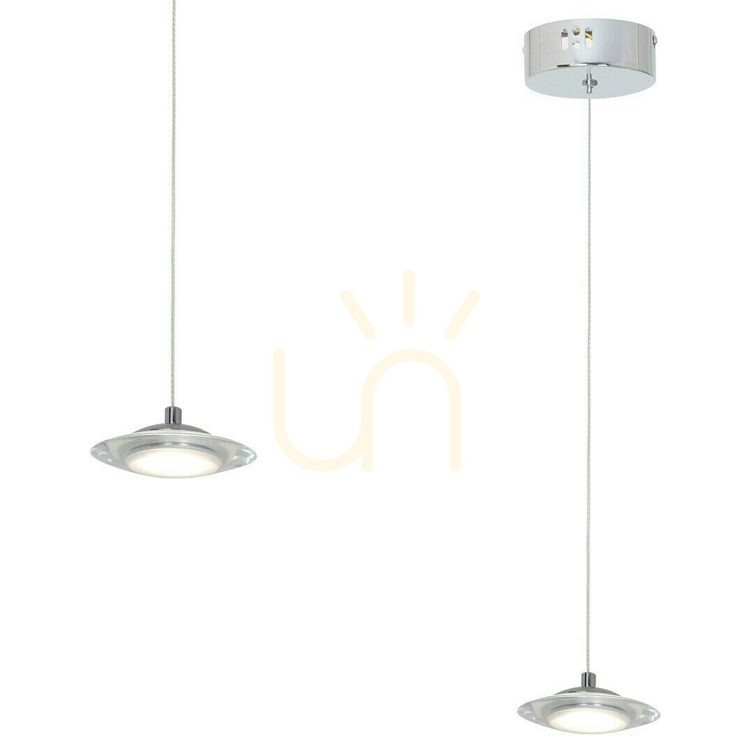 Chrom Pendelleuchte Ellipse 5 W Led