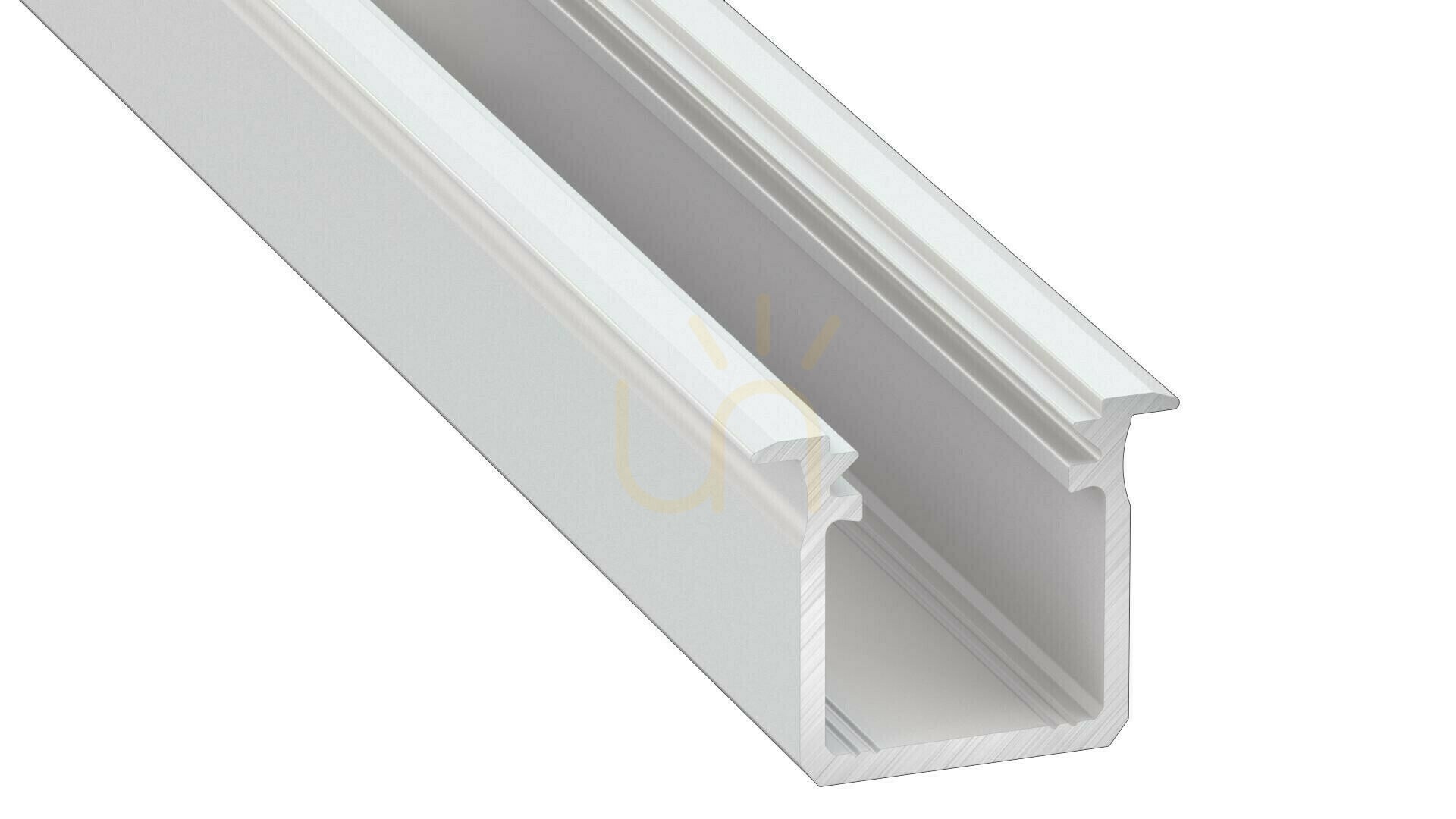 AFTERTECH Aluminiumprofil Für LED-Streifen – 10 X 2 M (20 M), Weiß, Mit Abdeckung, Für Streifen Bis 10 Mm Breite